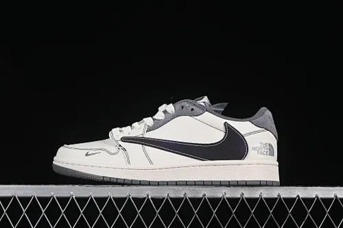 All categories Air Jordan Jordan series basketball shoes Air Jordan 1 Low High-end customized low-top sneakers Travis Scott x Fragment Design x Air Jordan 1 Low OG SP AJ1 Joe 1 North Face joint beige gray purple hook low-top cultural casual sneakers XS6089-501